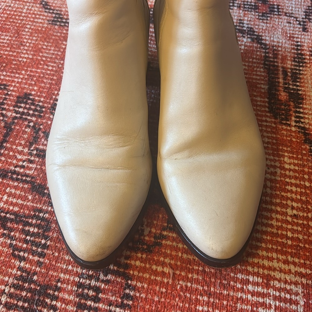 Rag & Bone White Leather Rover Booties - Picture 9 of 13